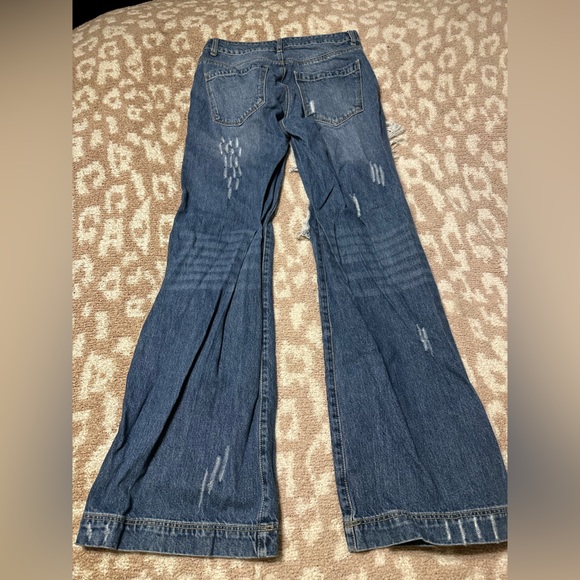 Distressed Wide Leg Jeans - Picture 2 of 2